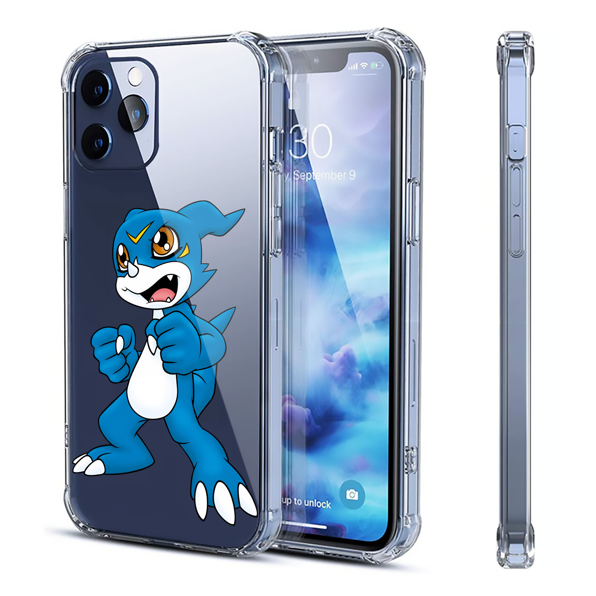 （画像用） Digimon デジタルモンスター/デジモン 【iPhone 12シリーズ対応】透明スマホケース（クリアソフトケース）